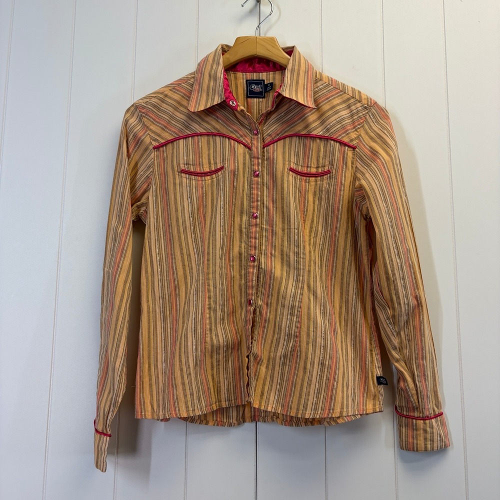 Cruel Girl Western Snap Shirt Women Size Medium Southwest Rodeo Cowgirl Indie